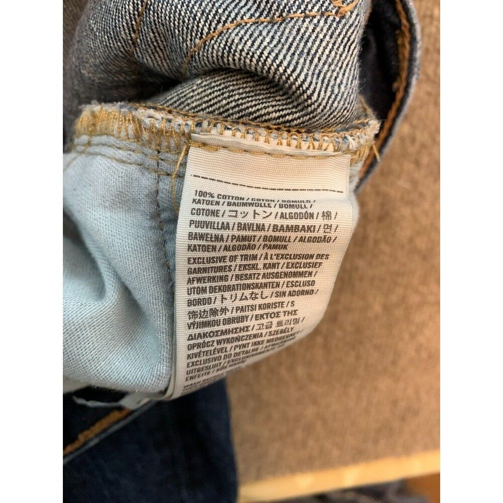 Hollister Jeans Mens 32x30 Slim Straight Mid Rise Button Fly Y2K Dark Denim - Picture 10 of 11